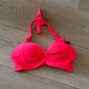 Vibrant Pink Women's Halter Bikini Top